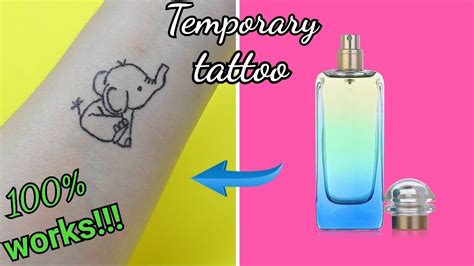 homemade fake tattoo with perfume|temporary tattoos diy using perfume.